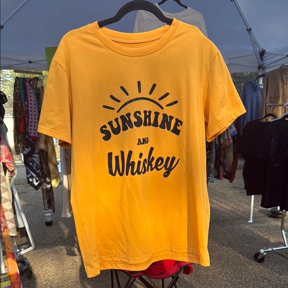 Sunshine and Whiskey Yellow T-Shirt - Picture 1 of 3